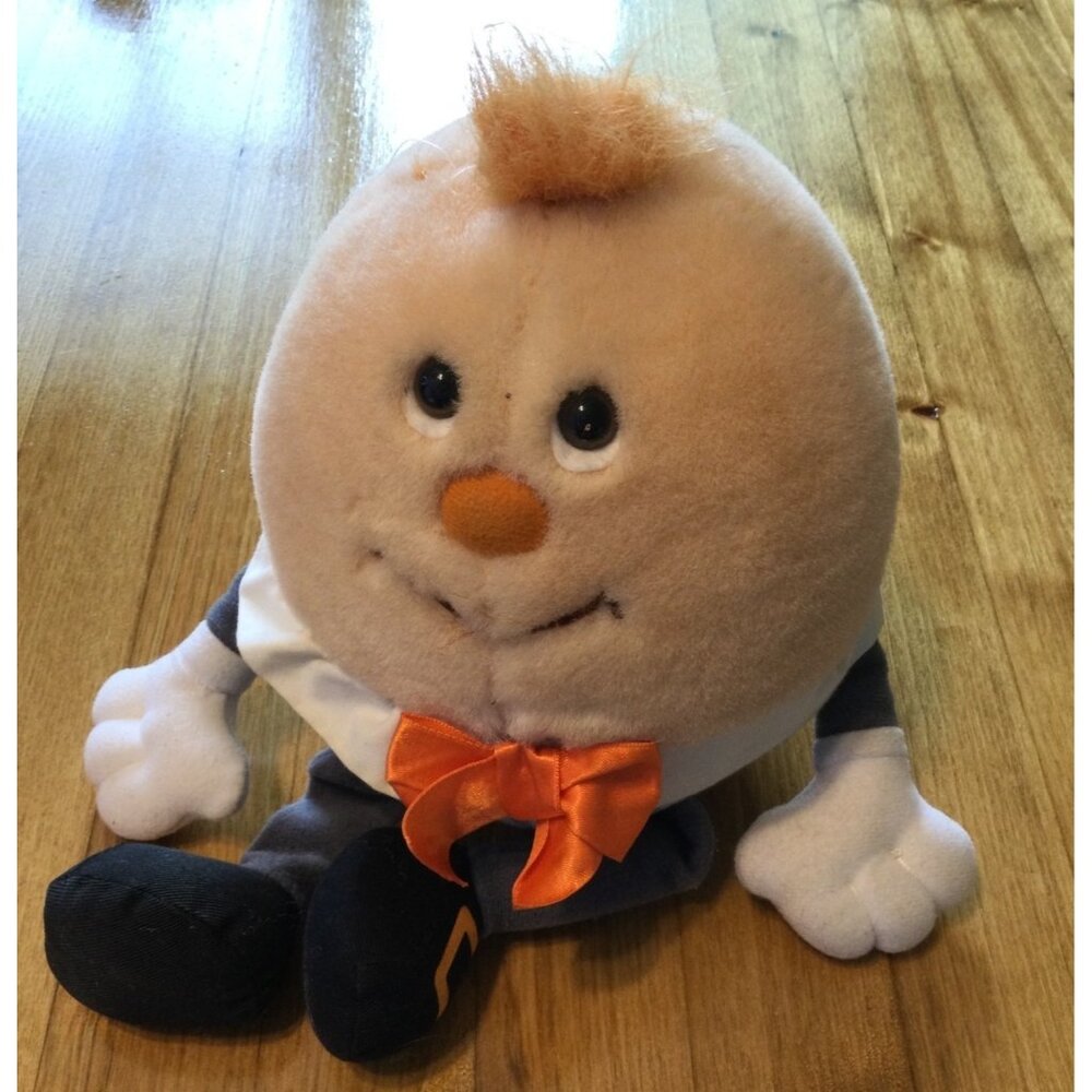 Vintage Humpty Dumpty Plush Stuffed Toy Applause Chime Rattle Works